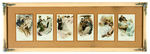 HARRISON FISHER “MOMENTS IN A GIRL’S LIFE” FRAMED POST CARD DISPLAY.