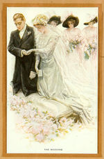 HARRISON FISHER “MOMENTS IN A GIRL’S LIFE” FRAMED POST CARD DISPLAY.