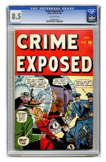 CRIME EXPOSED #1  JUNE 1948  CGC 8.5  OFF-WHITE PAGES.