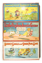 "BARNEY GOOGLE/LITTLE ORPHAN ANNIE/TOONERVILLE TROLLEY" GAMES.