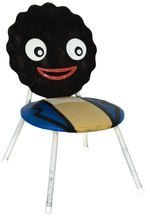 GOLLIWOG DOLL/CHAIR PAIR.