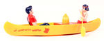 LIL ' ABNER "DOGPATCH SPESHUL" WIND-UP PLASTIC CANOE.