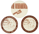 THREE BUTTONS FROM THE NATIONAL COMMITTEE TO REOPEN THE ROSENBERG CASE.