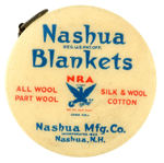 NEW HAMPSHIRE TEXTILE MAKERS CELLULOID ENCASED TAPE MEASURE WITH NRA LOGO.