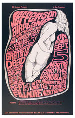 BILL GRAHAM CONCERT POSTER BG-26 FEATURING JEFFERSON AIRPLANE/GRATEFUL DEAD.