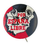 OUTSTANDING SPANISH CIVIL WAR DESIGN BUTTON.