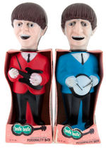 “BEATLES” BOXED PAIR OF SOAKY BOTTLES WITH CONTENTS.