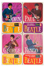 “THE BEATLES” SET OF FOUR ASSEMBLED MODEL KITS WITH BOXES.