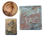 GENERAL DOUGLAS MAC ARTHUR PAINTED PLASTER PLAQUES.