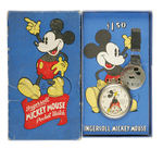 "INGERSOLL MICKEY MOUSE POCKET WATCH" BOXED VARIETY.