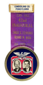 IKE/NIXON 1953 INAUGURAL JUGATE RIBBON BADGE.