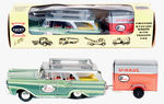 "U-HAUL TRAVELER" BOXED FRICTION STATION WAGON W/TRAILER VAN.