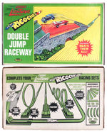 "JOHNNY LIGHTNING RICOCHET DOUBLE JUMP RACEWAY" SET.