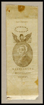WASHINGTON ON FEDERALIST PARTY RIBBON C. 1812.