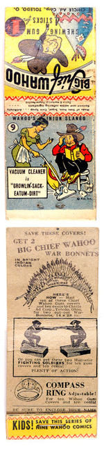 "BIG CHIEF WAHOO" CHEWING GUM MATCHBOOK COVER.