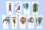 DC COMICS 7-ELEVEN SLURPEE PLASTIC CUP SET.