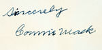 CONNIE MACK 1954 HAND-WRITTEN AND SIGNED LETTER WITH ORIGINAL ENVELOPE.