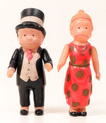 MAGGIE & JIGGS CELLULOID FIGURES WITH MOVABLE ARMS.