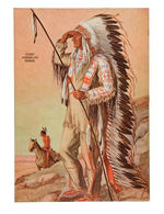 "FAMOUS INDIAN CHIEFS" COLOR PORTRAIT BOOK BY BEN ELY.