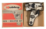 HUBLEY "LONGHORN" GUN AND HOLSTER SET BOXED.