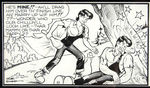 “L’IL ABNER” ORIGINAL DAILY STRIP ART FROM THE FIRST SHMOO STORY.