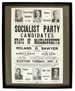 MASSACHUSETTS SOCIALIST POSTER FRAMED INCLUDES "EQUAL SUFFRAGE REGARDLESS OF SEX."