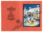 RARE WALT DISNEY STUDIO CHRISTMAS CARD FOR 1931 (TEXT VARIETY).