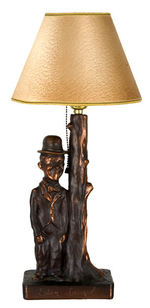 "STAN LAUREL" FIGURAL LAMP.