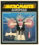 "MICRONAUTS" MEGO SPACE GLIDER, TIME TRAVELER AND ACROYEAR TRIO.