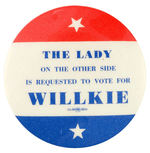 RARE CELLULOID POCKET MIRROR FOR WILLKIE.