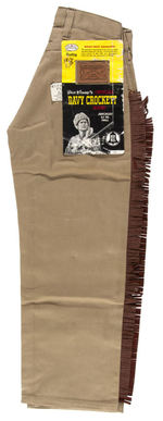 "WALT DISNEY'S OFFICIAL DAVY CROCKETT FRONTIERLAND PENCIL CASE" & JEANS.