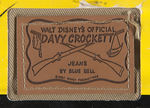 "WALT DISNEY'S OFFICIAL DAVY CROCKETT FRONTIERLAND PENCIL CASE" & JEANS.