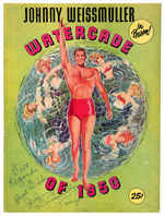 JOHNNY WEISSMULLER SIGNED “WATERCADE OF 1950” PROGRAM.