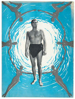 JOHNNY WEISSMULLER SIGNED “WATERCADE OF 1950” PROGRAM.