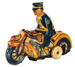 MARX MYSTIC MOTORCYCLE WITH POLICE RIDER.