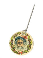 BEAUTIFUL CELLO FLIP STICKPIN PICTURING SANTA CLAUS.