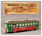 "MARX MECHANICAL TROLLEY CAR" RARE BOXED WIND-UP.