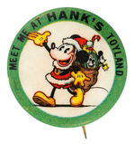 MICKEY MOUSE AS SANTA CLASSIC 1930's "TOYLAND" BUTTON.