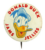 "DONALD DUCK JAMS JELLIES" RARE LITHO.