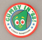 "GUMBY IN '88!"  PRESIDENTIAL CAMPAIGN BUTTON.