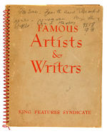 "FAMOUS ARTISTS & WRITERS - KING FEATURES SYNDICATE" 1949 PROMOTIONAL BOOK.