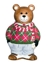 "NEIMAN MARCUS" SWEATER BEAR COOKIE JAR.