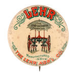 RARELY SEEN "THE LEHR CULTIVATOR" BUTTON.