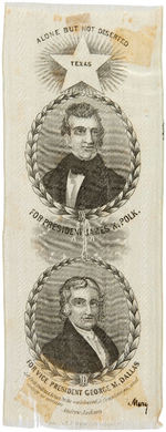 KEY LARGE 1844 POLK/DALLAS JUGATE SILK RIBBON.