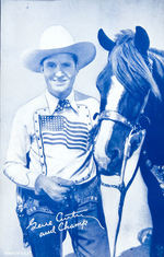 GENE AUTRY EXHIBIT CARD VENDING MACHINE DISPLAY SHEET.