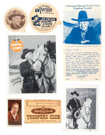 HOPALONG CASSIDY SEVEN PAPER ITEMS INCLUDING RARE 1953 APPEAL FOR "GOLD STAR CHILDREN."