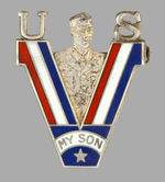 BEAUTIFUL STERLING & ENAMEL "MY SON" (IN SERVICE).