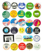 EARTH DAY AND ECOLOGY BUTTON COLLECTION.