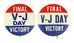 VICTORY OVER JAPAN TWO RARE DESIGNS.