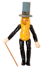 "MR. PEANUT" WOODEN JOINTED DOLL.